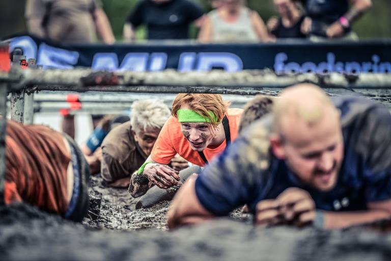 'getting stuck into the mud'