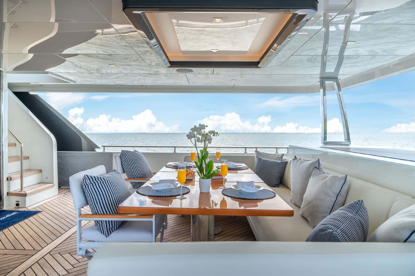 Expansive Sky Lounge & Bridge Deck Dining